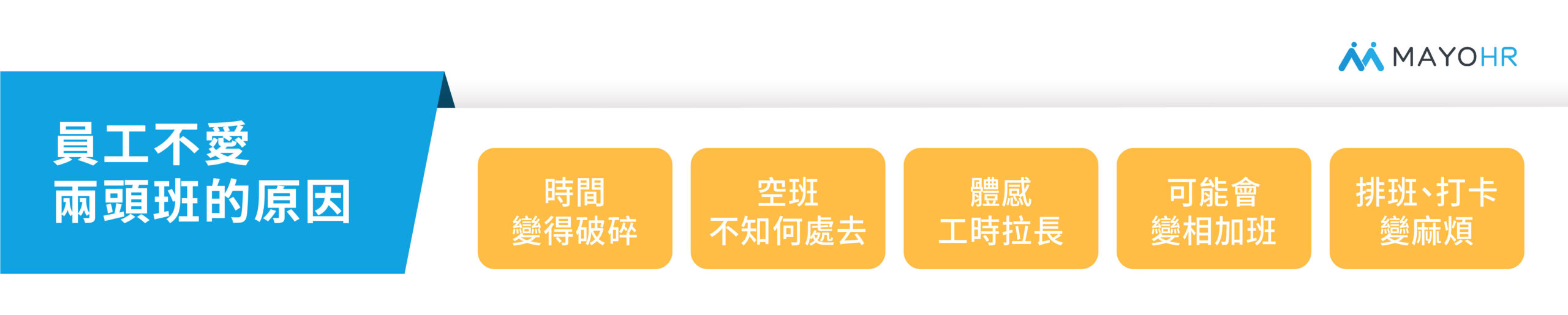 員工普遍不喜歡兩頭班制度的原因