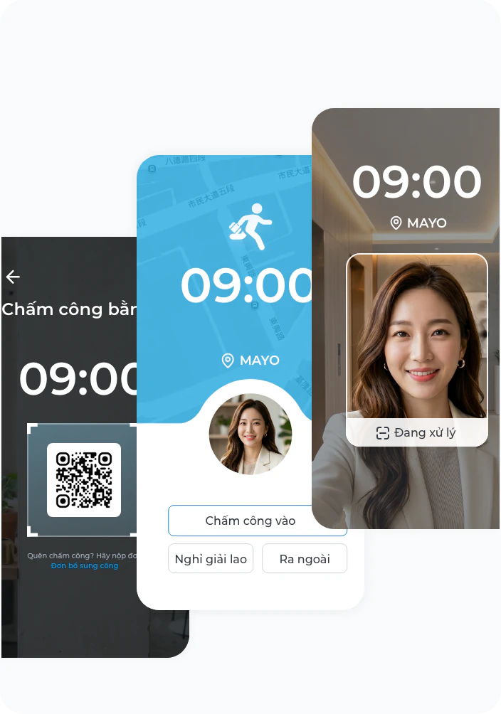 Nhiều phương thức chấm công
