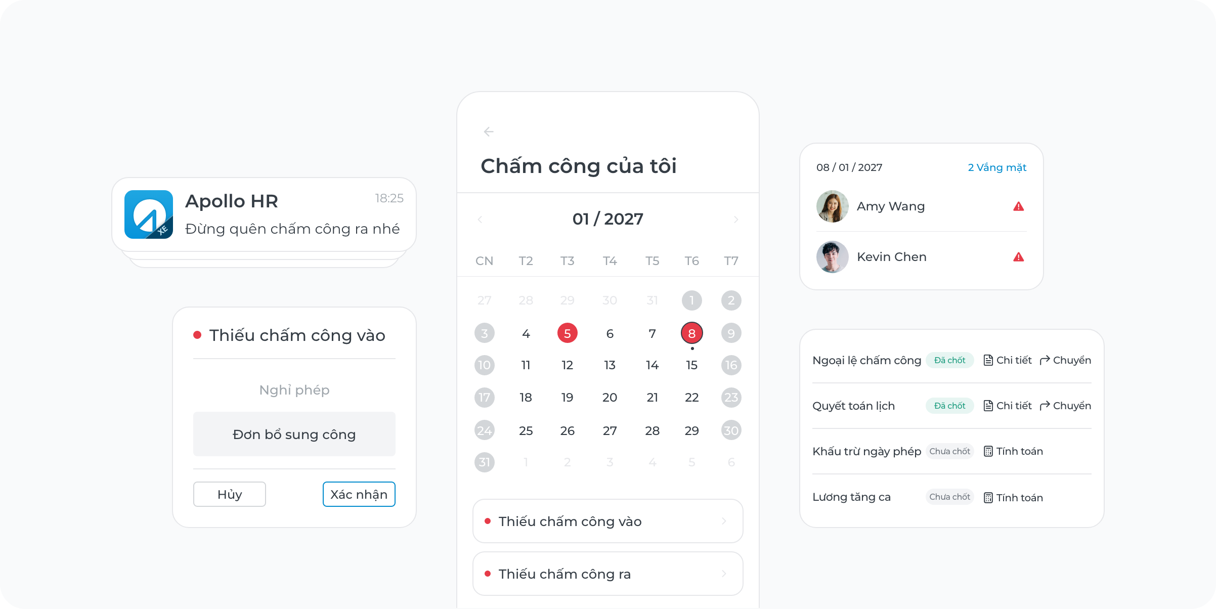 Tự động phát hiện & cảnh báo bất thường chấm công