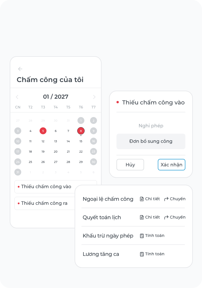 Tự động phát hiện & cảnh báo bất thường chấm công