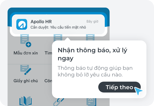 Nhận thông báo chờ ký duyệt